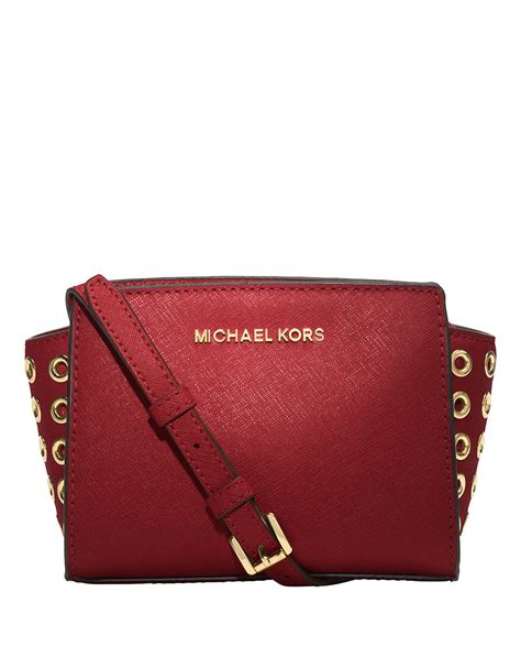 Michael Kors Selma Mini Messenger in Red 